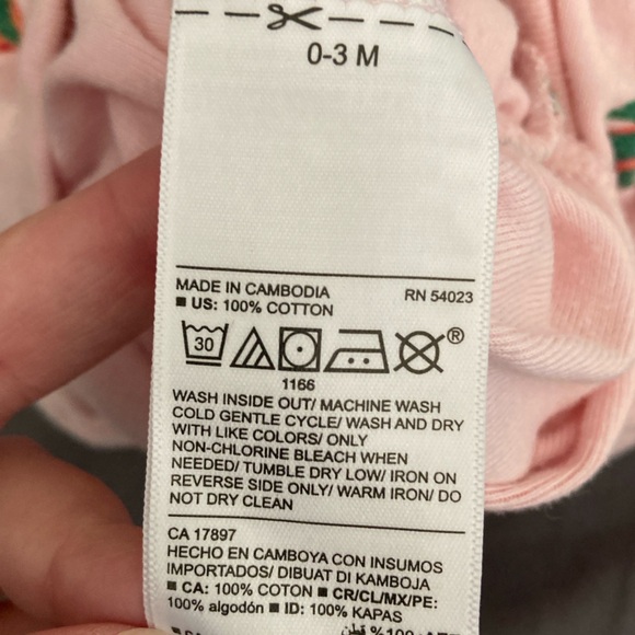 Old Navy Strawberry Footed Onesie - Picture 2 of 4